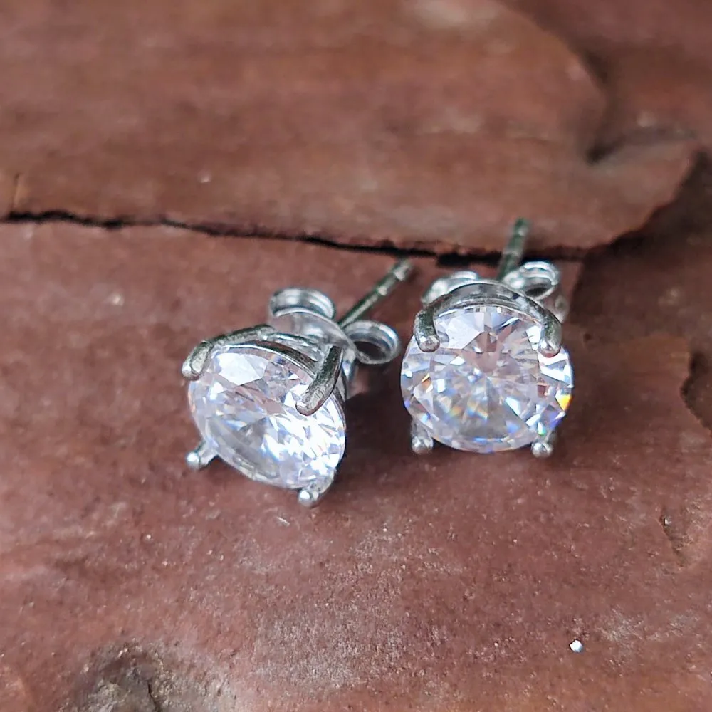 925 Silver Earrings with Stone - FLORIAN