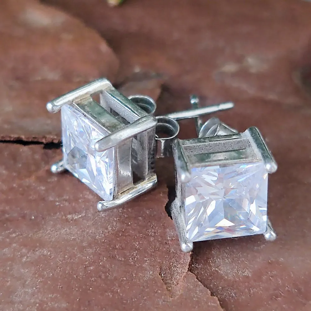 925 Silver Earrings with Stone - LILY