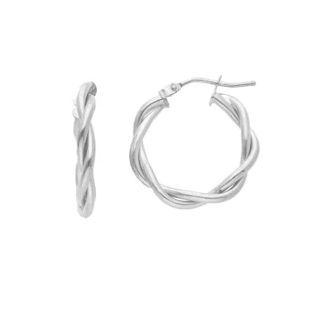 Orecchini Torchon Oro Bianco 9kt