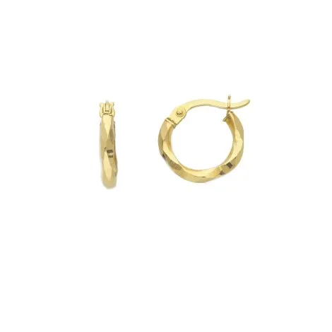Orecchini Cerchi Oro Giallo 9kt Ritorti Mini