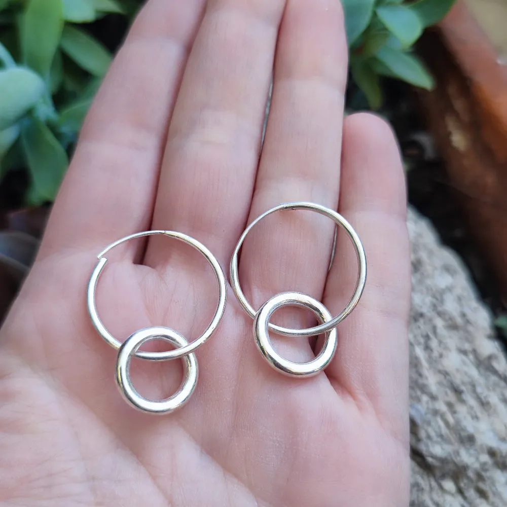 925 Silver Hoop Earrings - MAZBAT