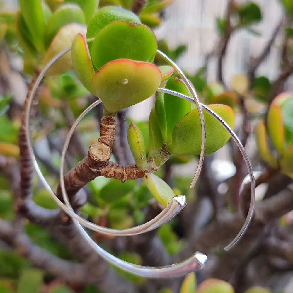 Open hoop EARRINGS in 925 silver - ARASIA