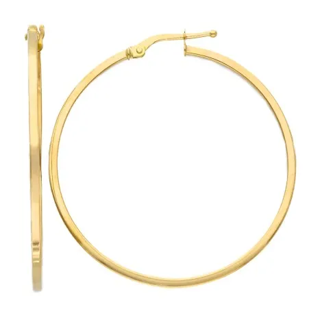 Orecchini Cerchio Oro Giallo 18kt Quadrati