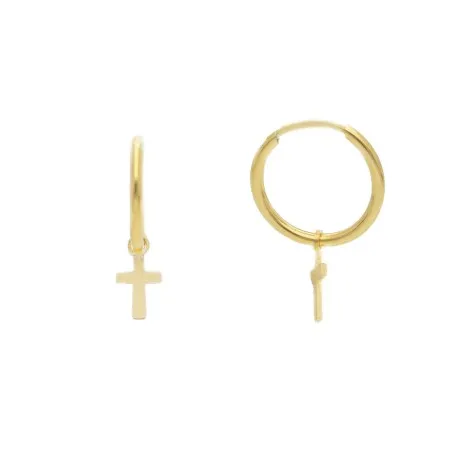 Orecchini Croce Oro Giallo 9kt