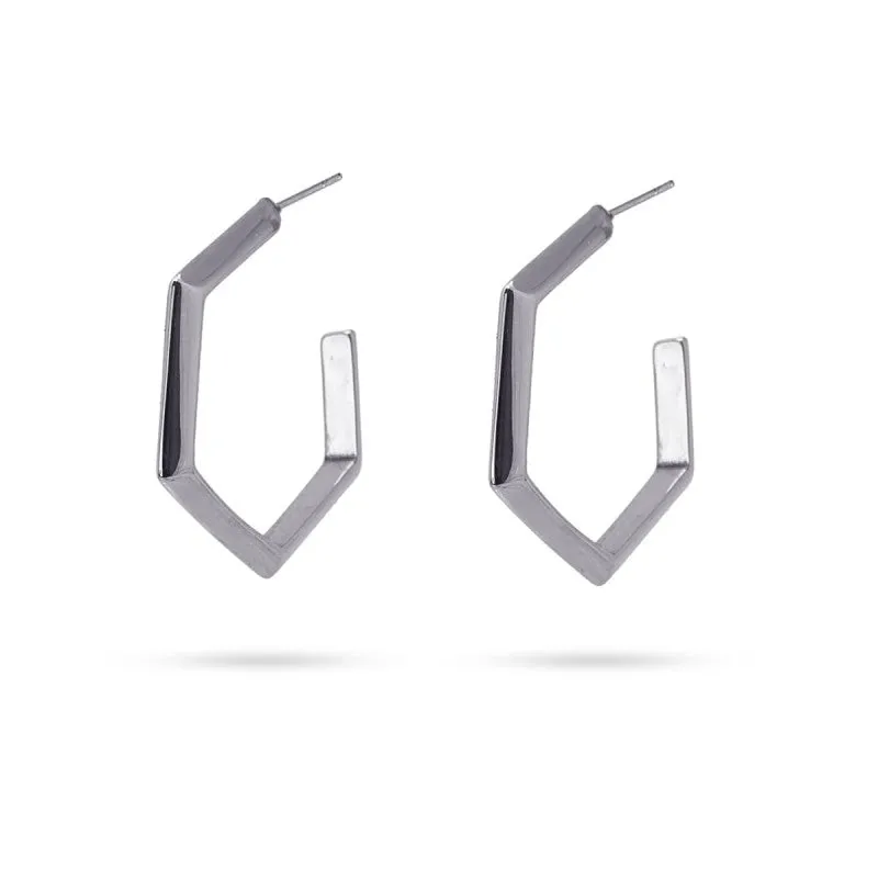 Orecchini a cerchio Anartxy donna Esagono