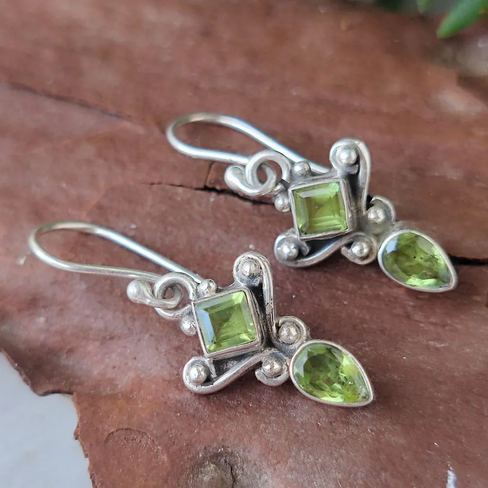 Ethnic EARRINGS with stone in 925 silver - KHUARD