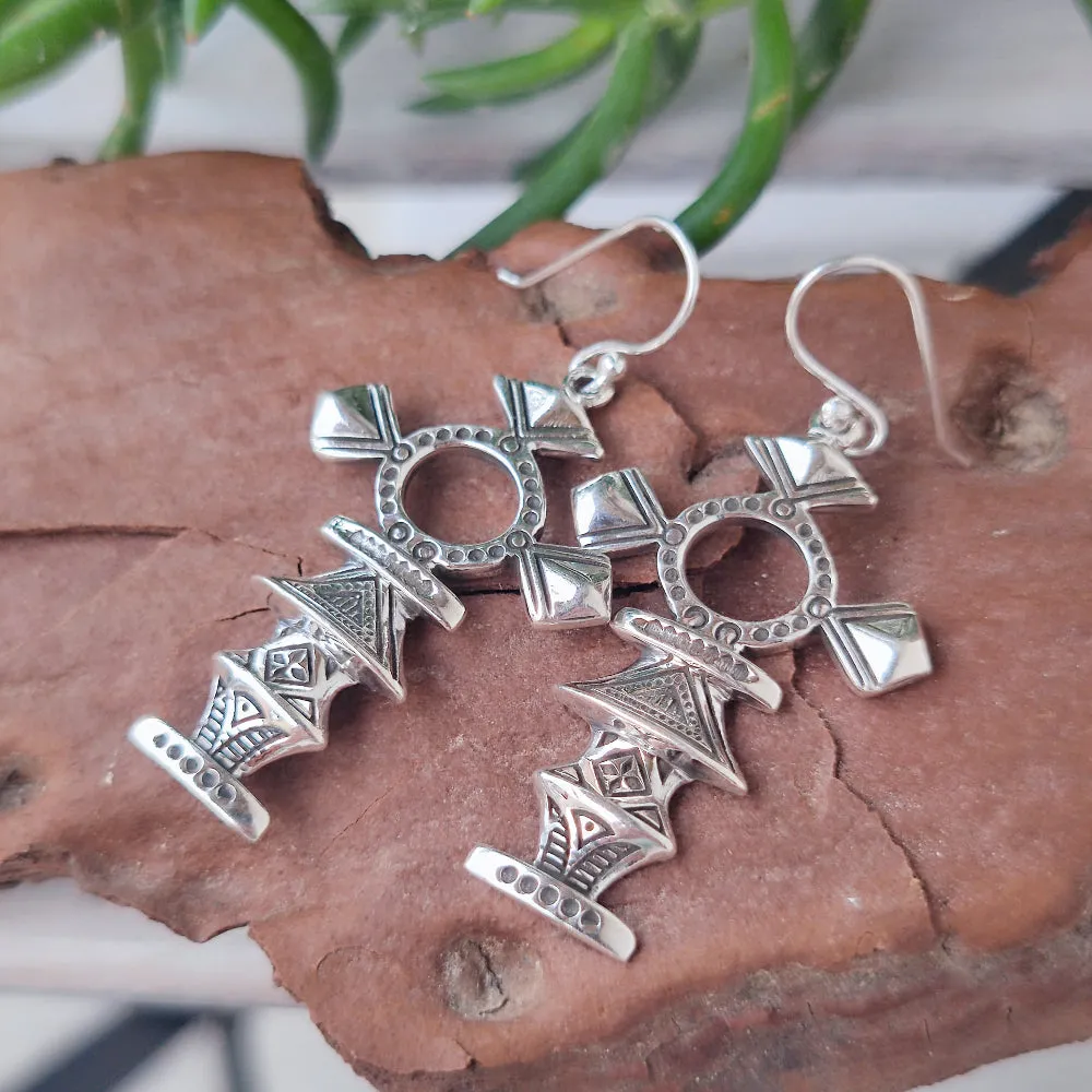 Ethnic EARRINGS in 925 silver - BAKKAR