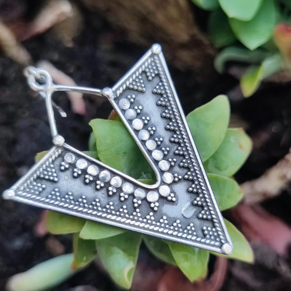 Ethnic 925 Silver EARRINGS - CHOBARA