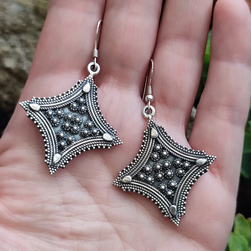 925 Silver Indian Ethnic EARRINGS - JATTAN