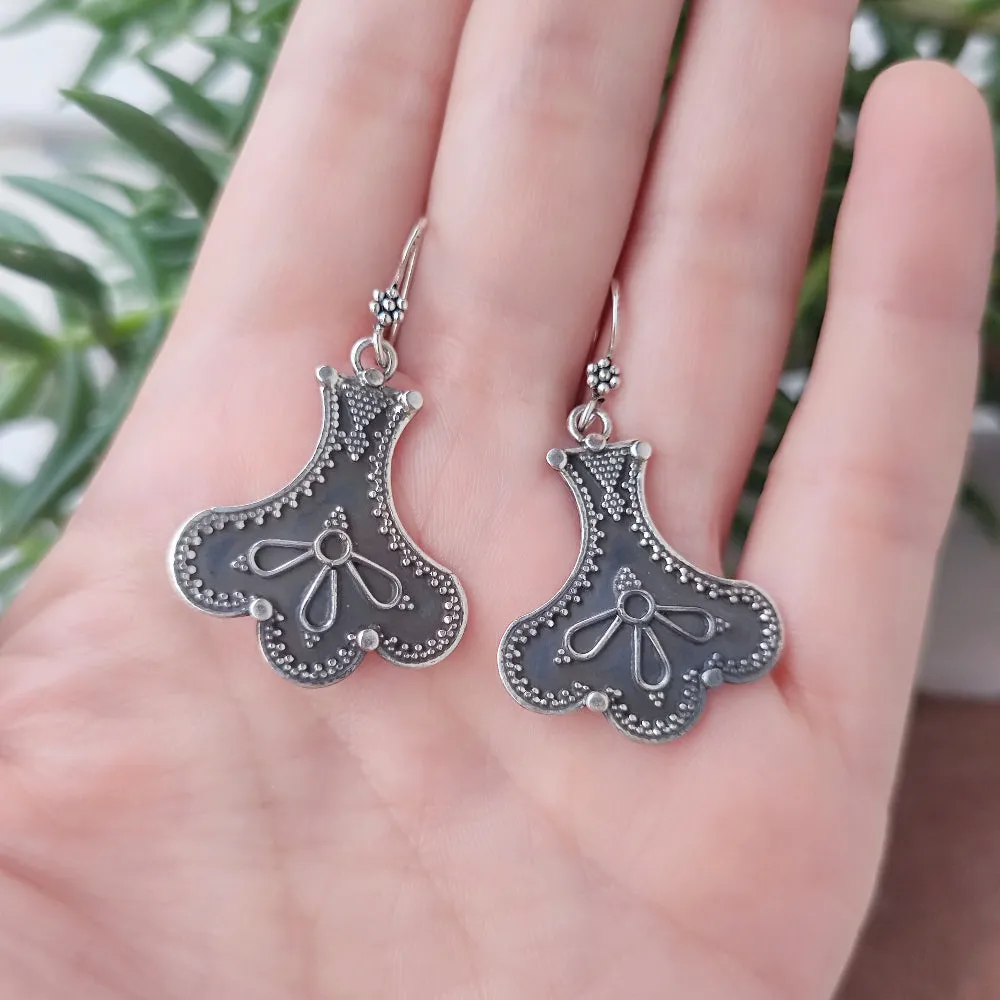 Ethnic 925 Silver EARRINGS - MATHURA