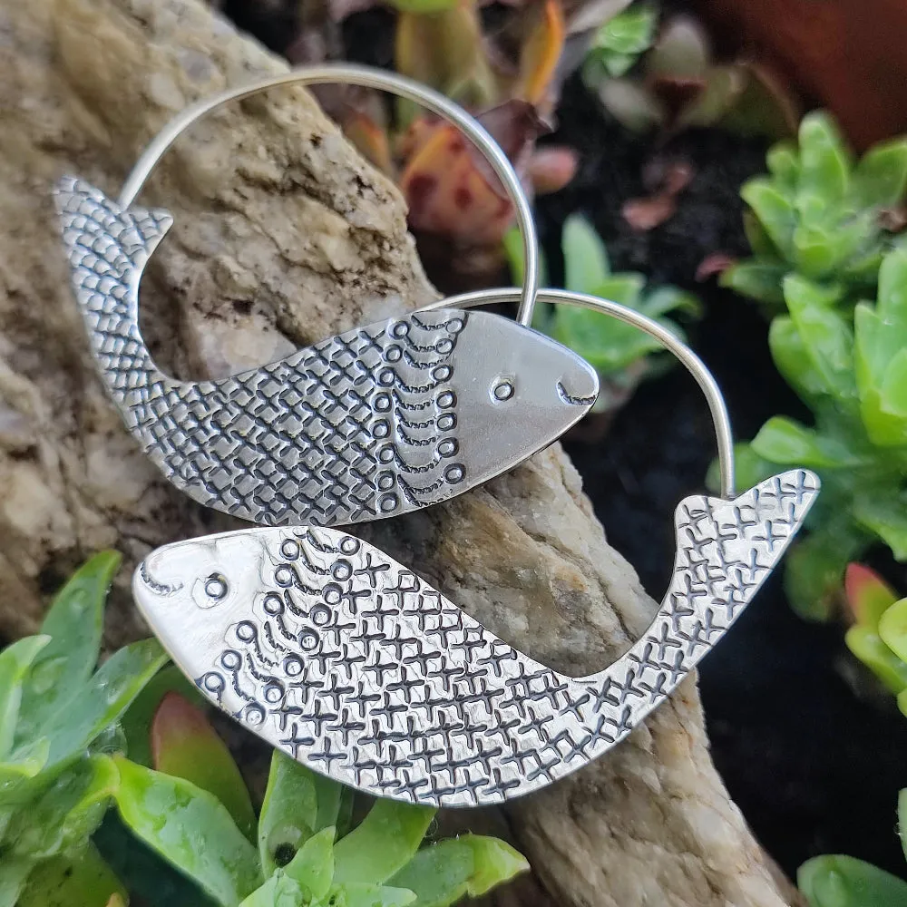 EARRINGS in 925 silver fish - MULIAWAS