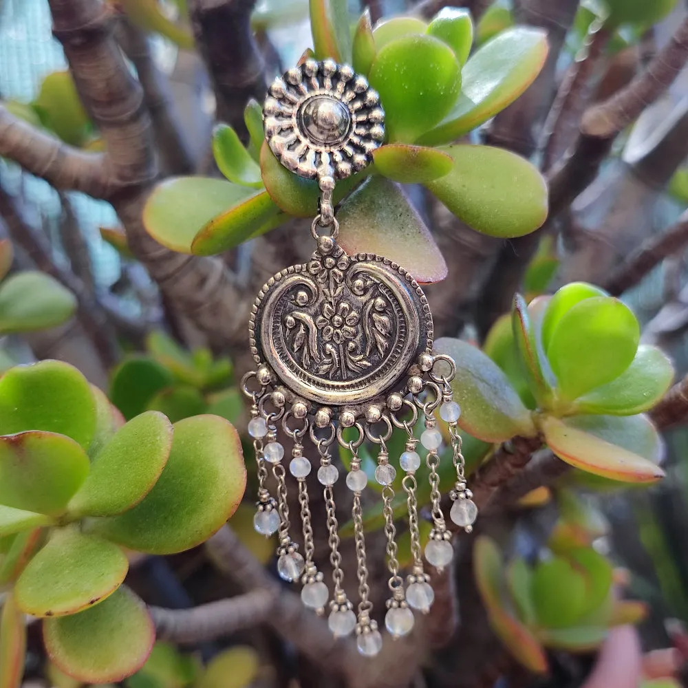 Handgefertigte Ohrringe mit 925er Silberstein - NANEOLA