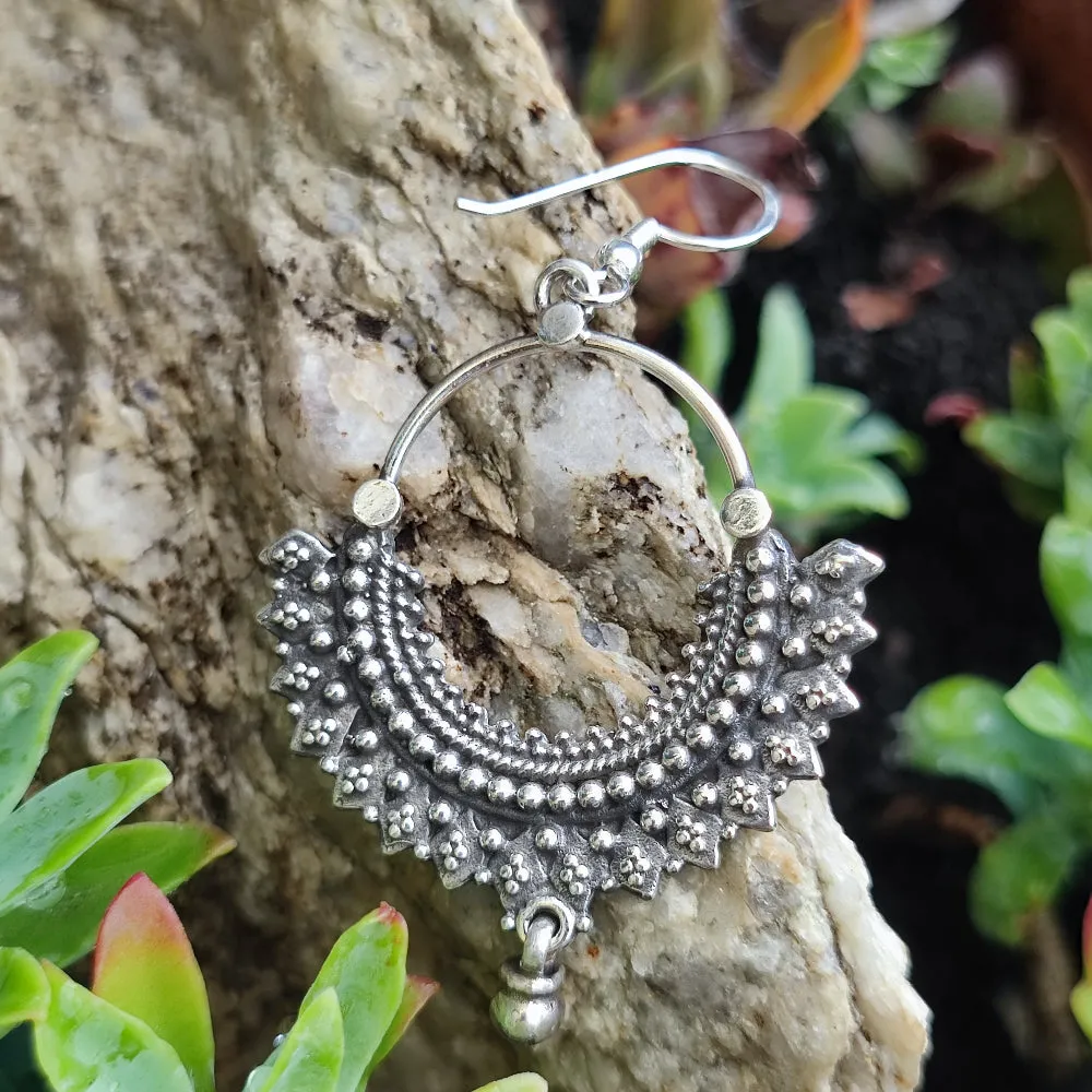 Ethnic 925 Silver EARRINGS - SUNTHOLI