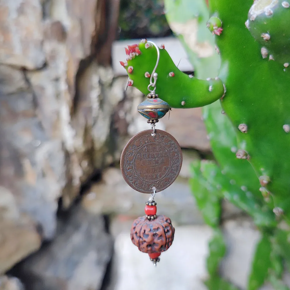 EARRINGS in silver with ancient coins - SADAR