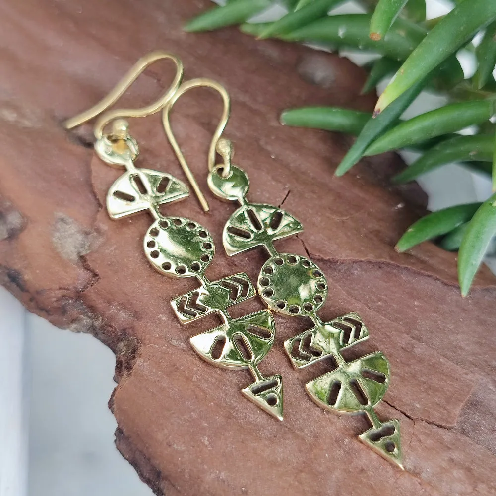 Indian Ethnic Brass Earrings - MURJITARPUR