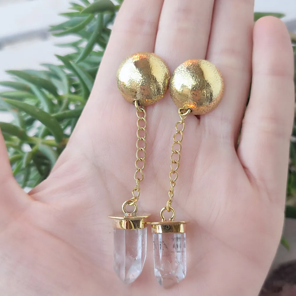 Ethnic Indian Brass Stone Earrings - MANKHI