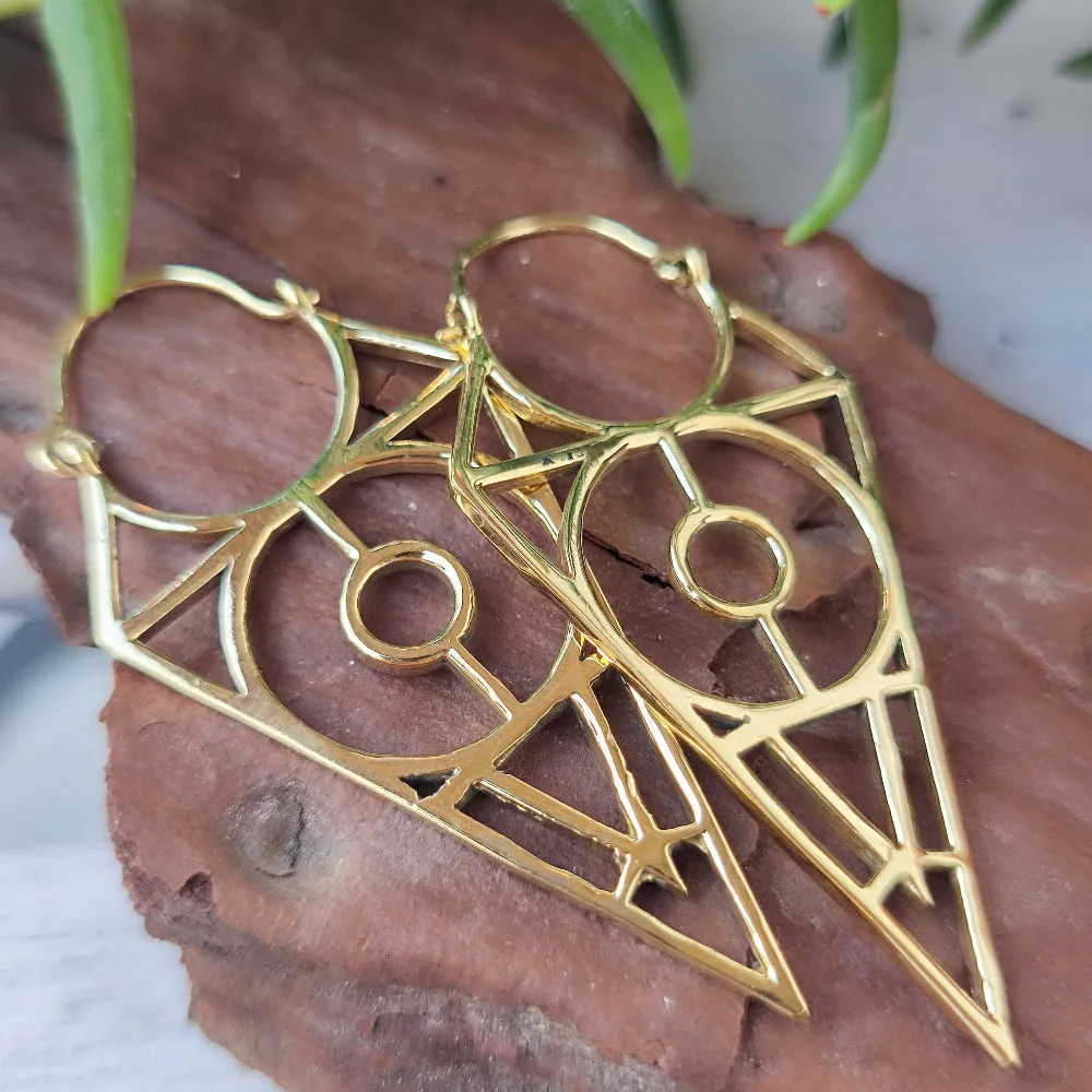 Ethnic Indian Brass Earrings - SALWA