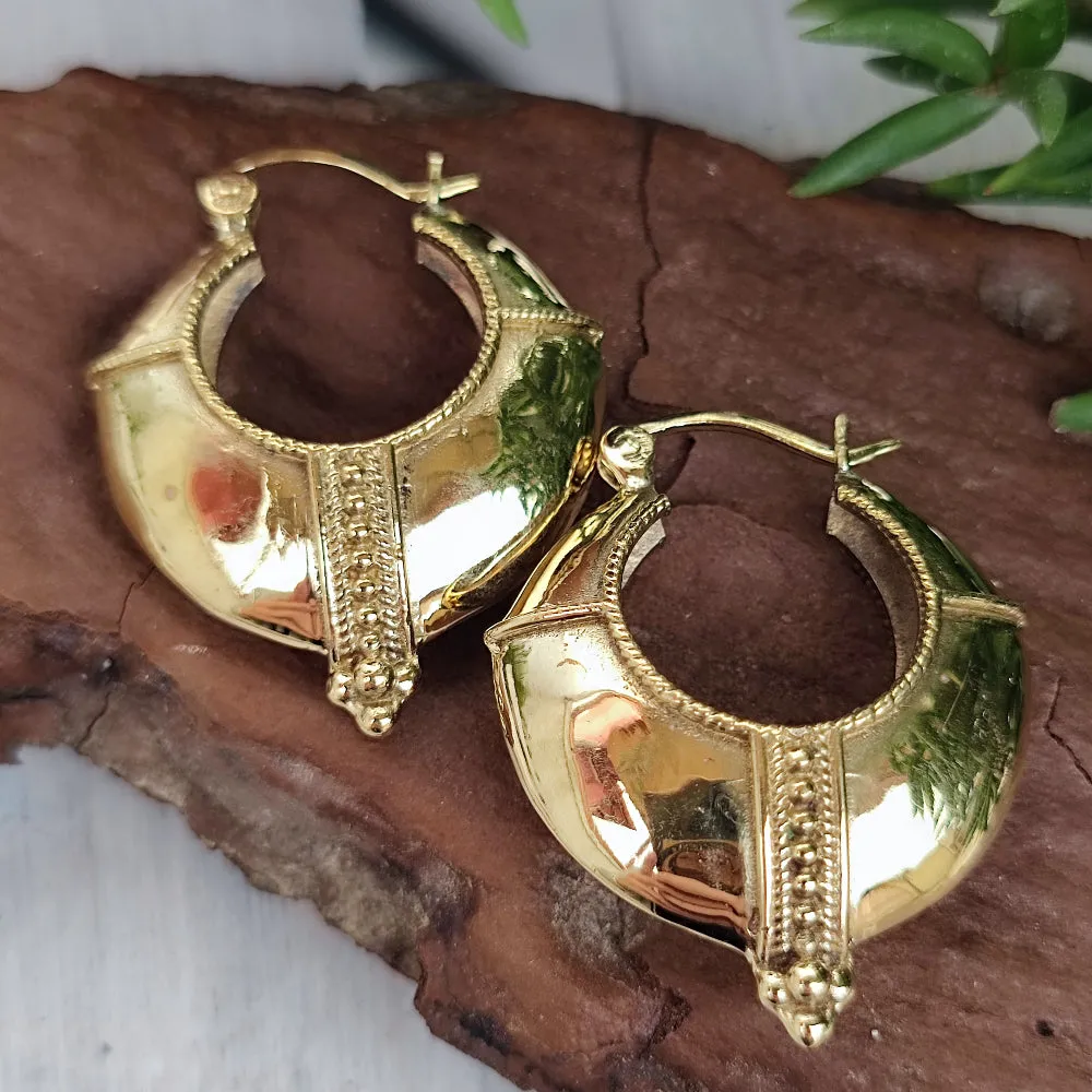 Ethnic Indian Brass Earrings - REPAKTHED