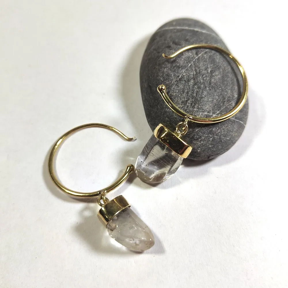 Ethnic Indian Brass Stone Earrings - THROWDI