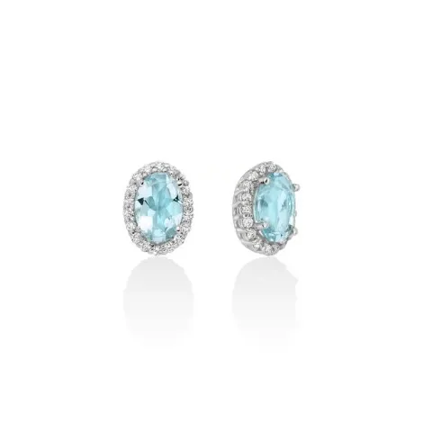 Orecchini Miluna Acquamarina Oro Bianco e Diamanti ERD2841