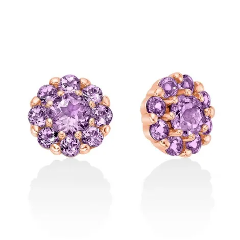 Orecchini Miluna Gemma del Cielo Ametista Argento ERD2925