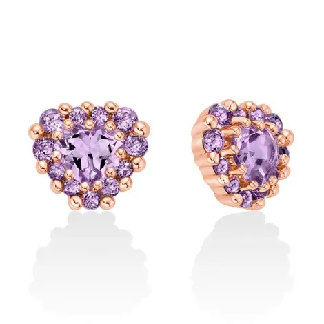 Orecchini Miluna Gemma del Cielo Ametiste Argento ERD2937