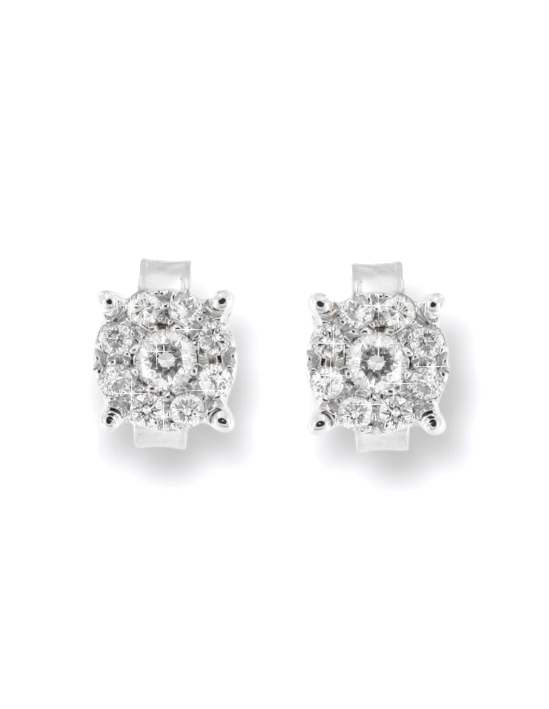 ORECCHINI ORO BIANCO PUNTO LUCE MAGIC DIAMANTI 0,20 CARATI