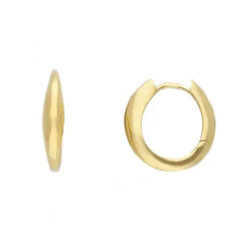 Orecchini Ovali Bombati Oro Giallo 9kt