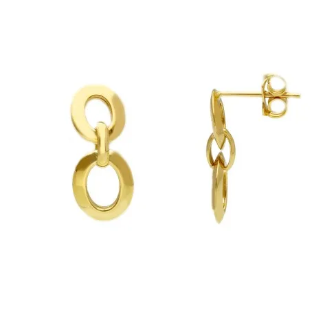 Orecchini Pendenti Ovali Oro Giallo