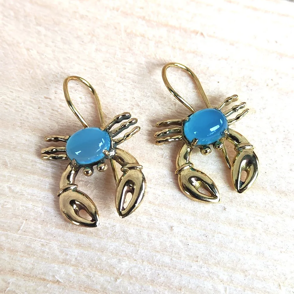 JAYANI orecchini scorpione in ottone con pietra