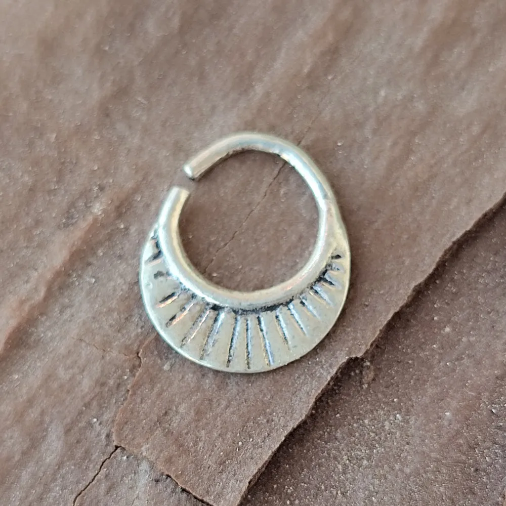 925 silver burnished septum earrings - PHOOP