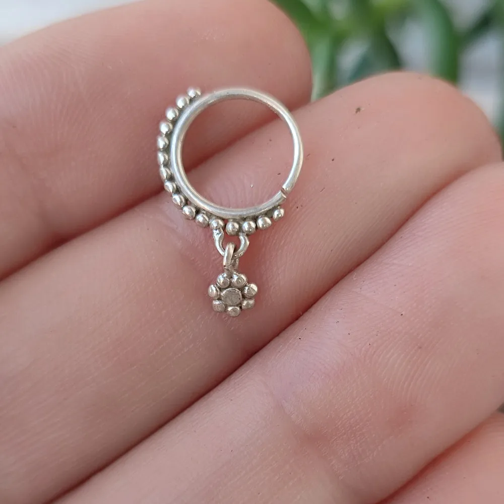 925 Silver Burnished Septum Earring - SEHONDA