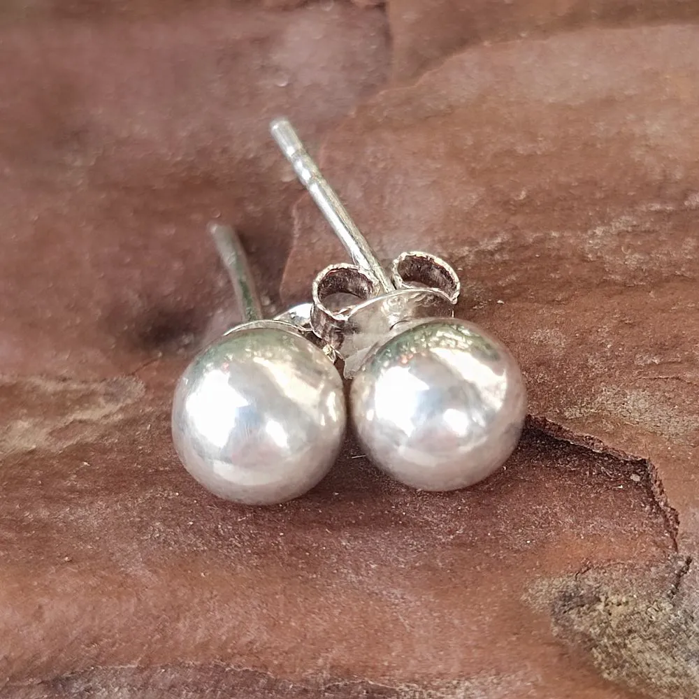 925 Silver Ball Earrings - TOTO