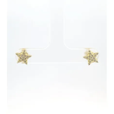 Orecchini Stella Argento 925 Zirconi Bianchi