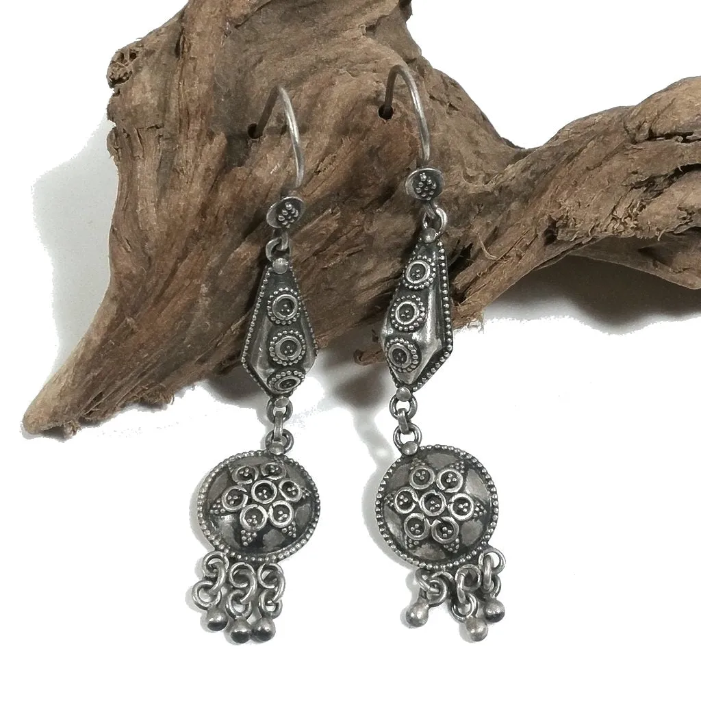 ORECCHINI etnici in argento 925 - filigrana | ORECCHINI lunghi