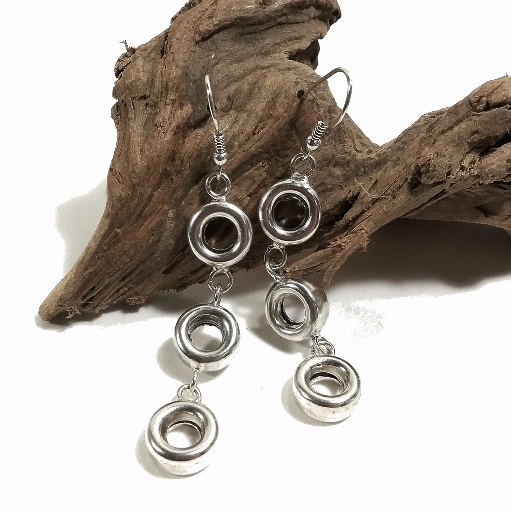 ORECCHINI pendenti in argento 925 | DISCHI | Gioielli in argento