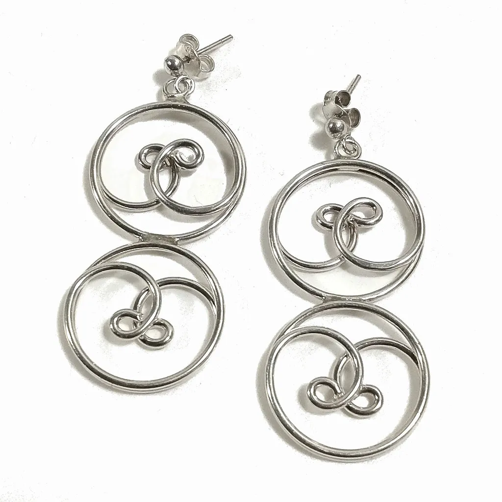 ORECCHINI spirale e cerchio in argento 925 - l'incontro | Gioielli in argento
