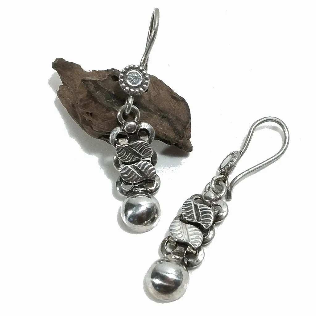 Orecchini etnici pendenti in argento 925 - Rajasthani