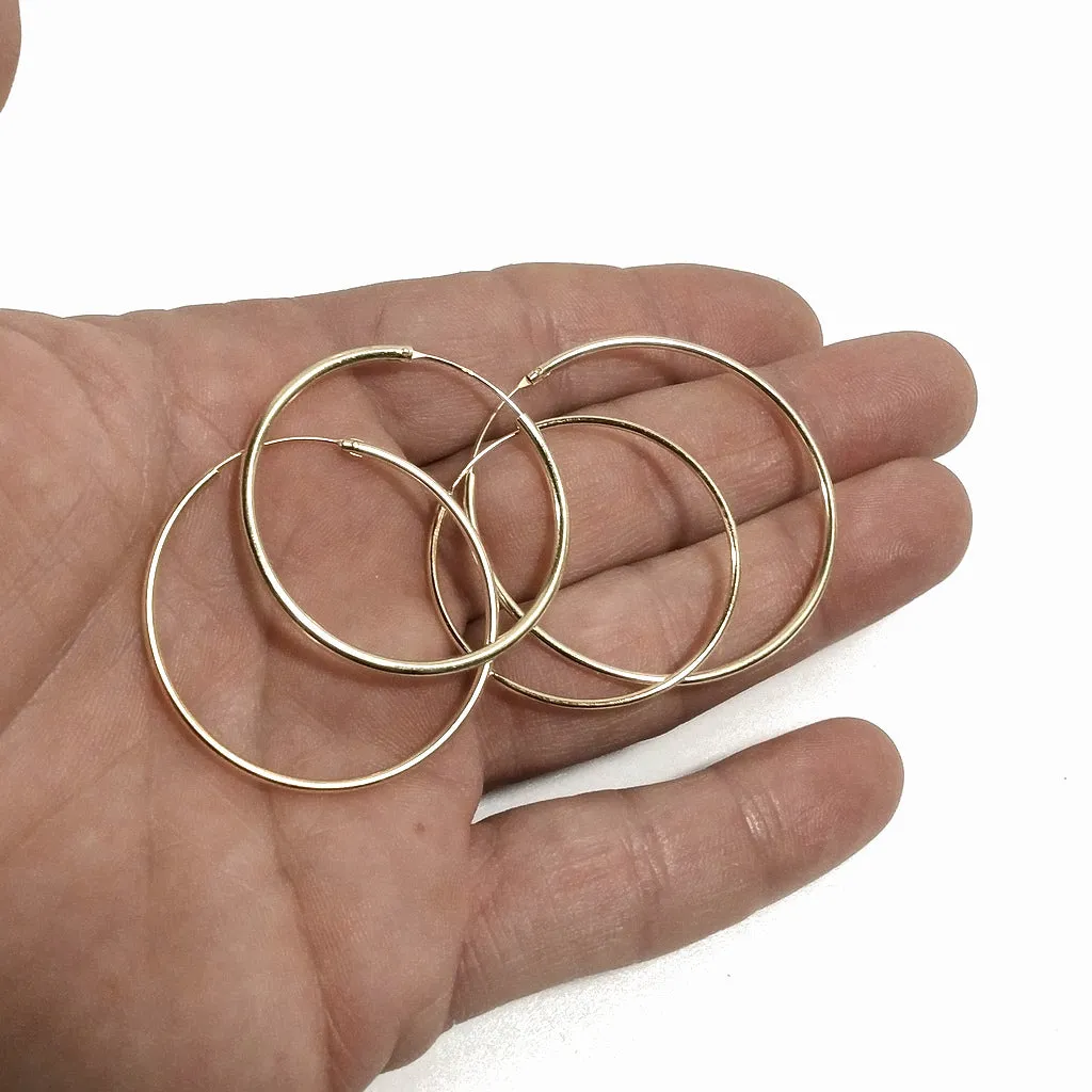 ORECCHINI CERCHIO in Argento 925 dorato | Cerchi Color ORO | Gioielli in argento