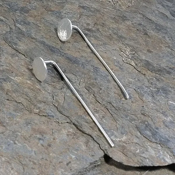 ORECCHINI artigianali in argento satinato - DAZE