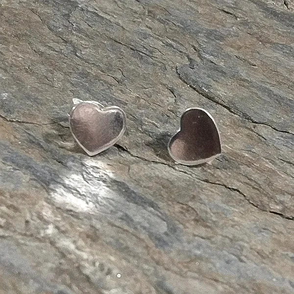 ORECCHINI - DIL da lobo in ARGENTO a forma di CUORE artigianali | Tappabuchi in argento