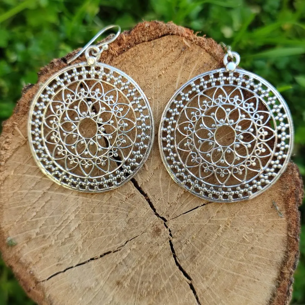 ORECCHINI etnici BALAADITYA in argento 925 | ORECCHINI argento