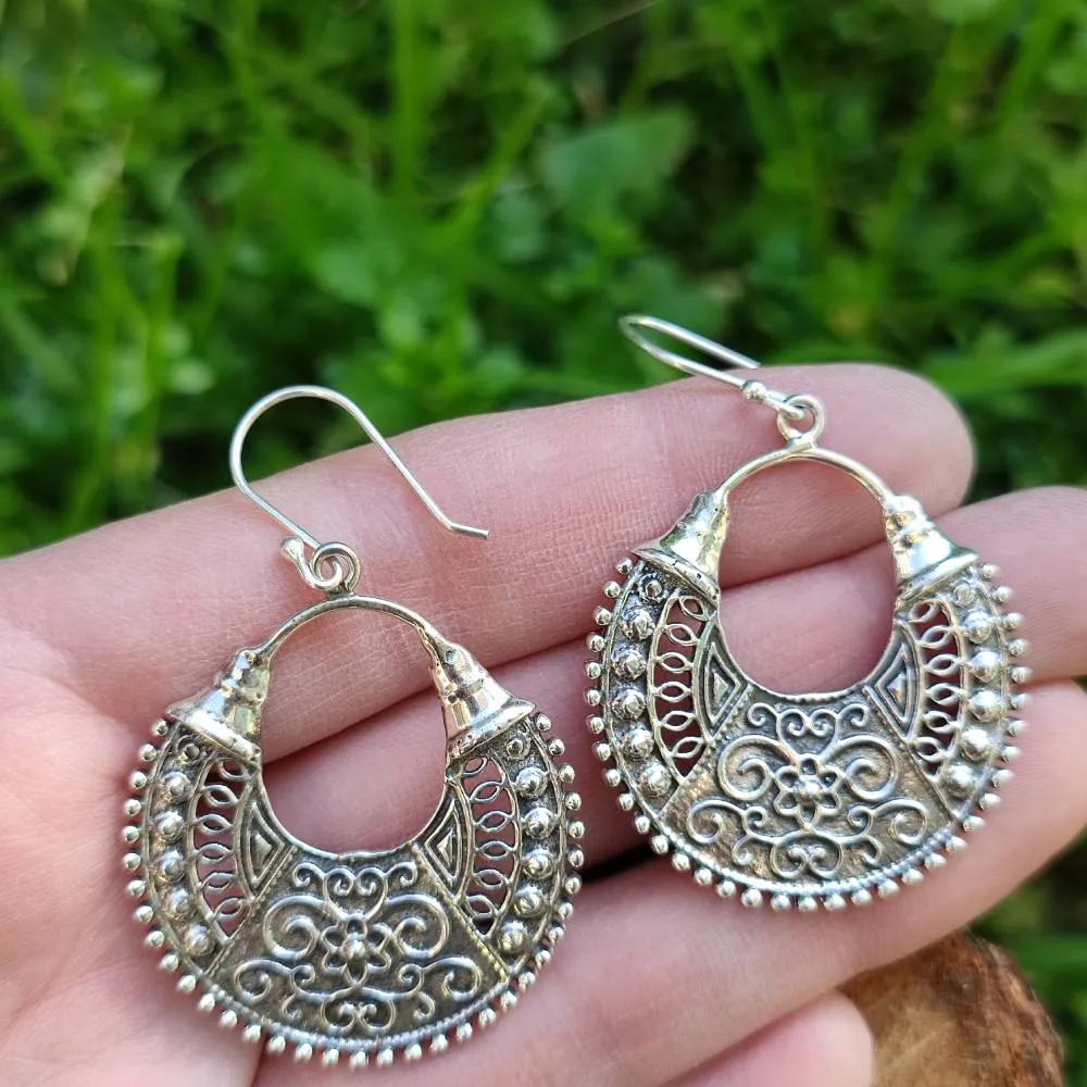 ORECCHINI etnici BALAMANI in argento 925 | ORECCHINI argento