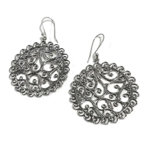 ORECCHINI etnici BIVIT argento - Orecchini floreali | ETNICO