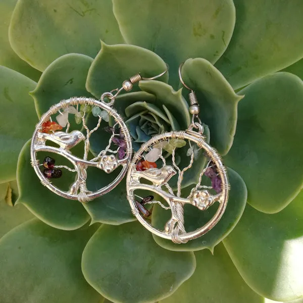 ORECCHINI etnici OVIYA in ottone con pietra