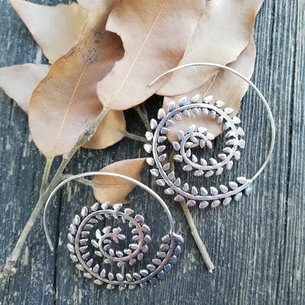 ORECCHINI etnici PARI in ottone a spirale