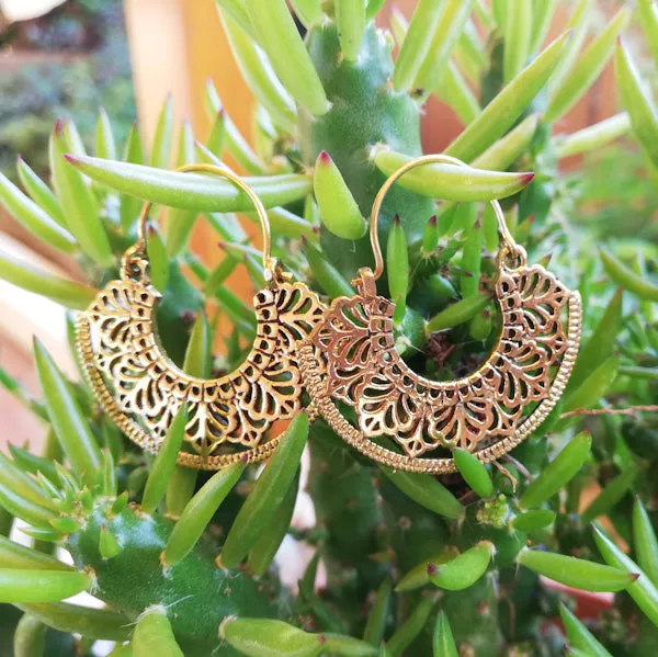 ORECCHINI etnici SUHANISA in ottone senza pietra