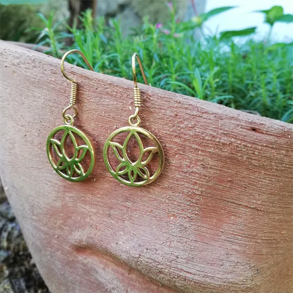 ORECCHINI etnici ZAHIRA in ottone senza pietra | ORECCHINI etnici in ottone | ilmondodiwit.com