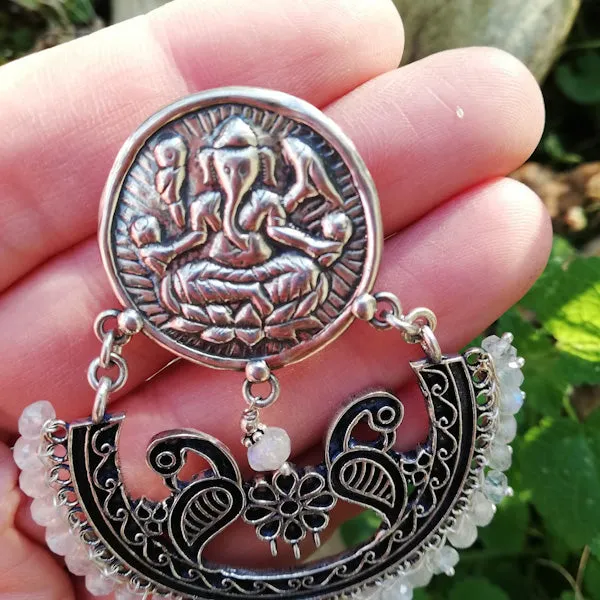 ORECCHINI LAVANYA in argento 925 con pietra | Orecchini argento con PIETRA DI LUNA