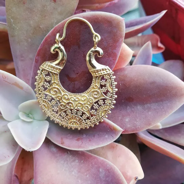 ORECCHINI etnici AAHNA in ottone senza pietra